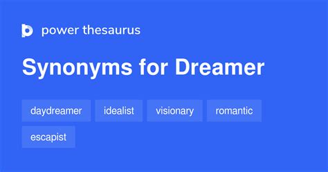 dreamer synonym|opposite of dreamer.